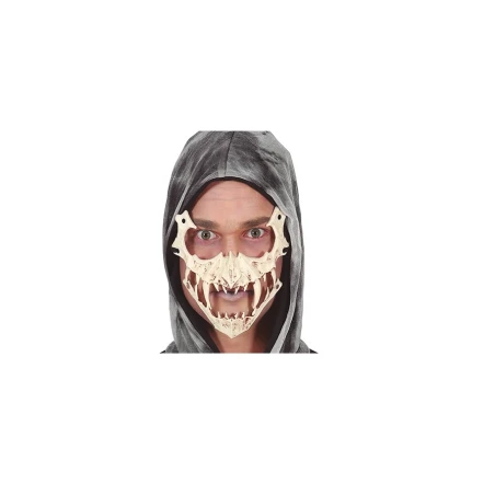 Máscara media calavera colmillos PVC | Ducaval | Envíos 24/48h